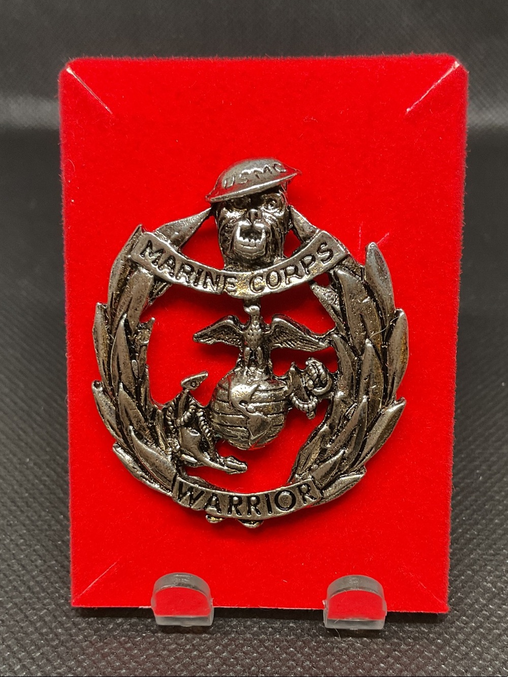 Marine Corps Warrior Metal Emblem Pin - Not Silver